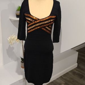 Sexy black bandage dress